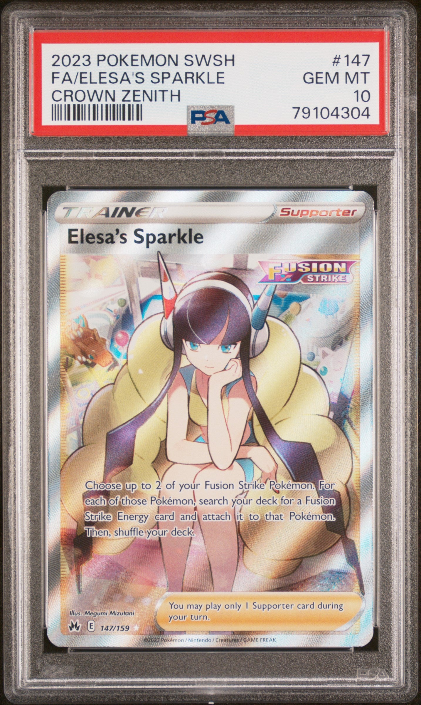 2023 Pokemon Sword And Shield Crown Zenith #147 Fa/Elesa'S Sparkle PSA 10