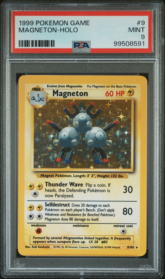 1999 Pokemon Game #9 Magneton-Holo PSA 9