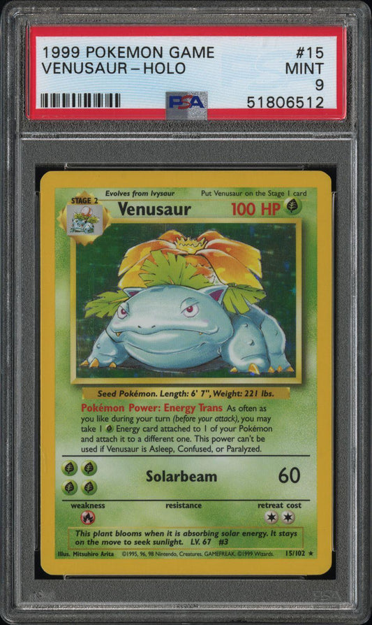 1999 Pokemon Game #15 Venusaur-Holo PSA 9