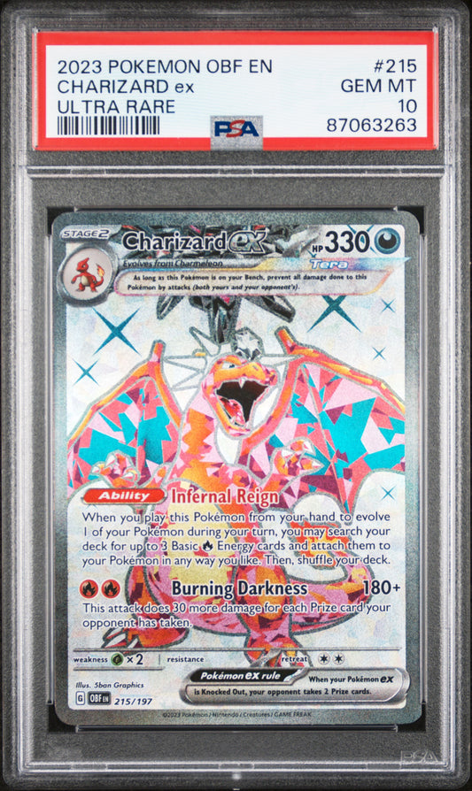 2023 Pokemon Obf En-Obsidian Flames #215 Charizard Ex PSA 10
