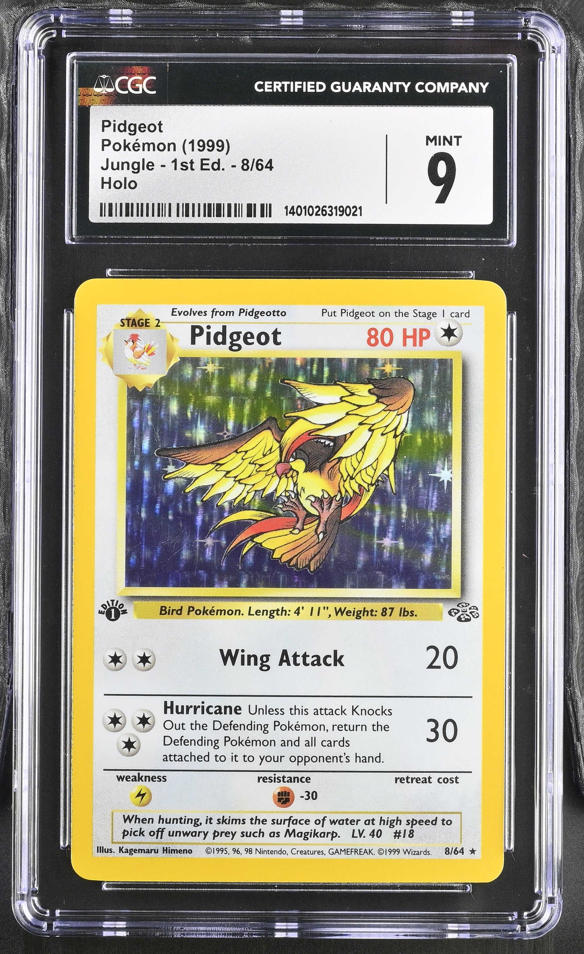 1999 Jungle - 1st Ed. #8/64 Pidgeot CGC 9