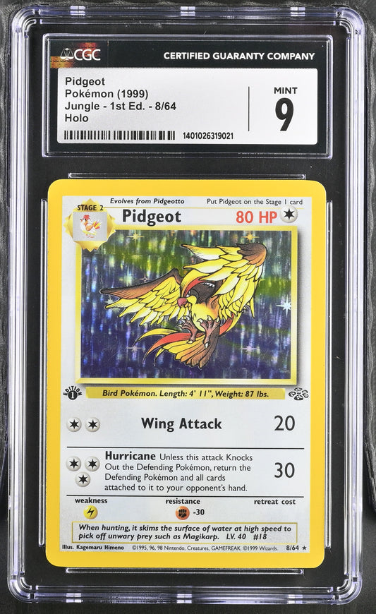 1999 Jungle - 1st Ed. #8/64 Pidgeot CGC 9