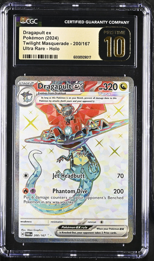 2024 Twilight Masquerade #200/167 Dragapult ex CGC PRI10