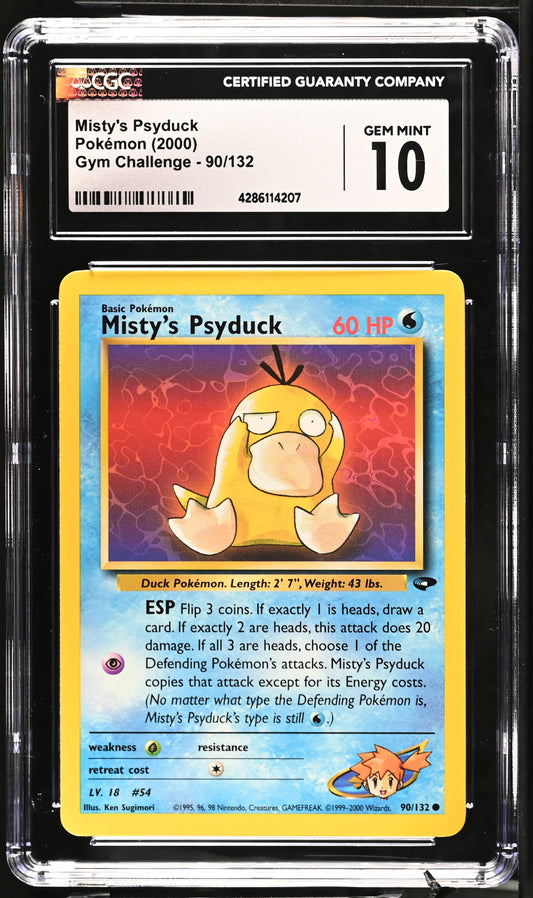 2000 Gym Challenge #90/132 Misty's Psyduck CGC GM10