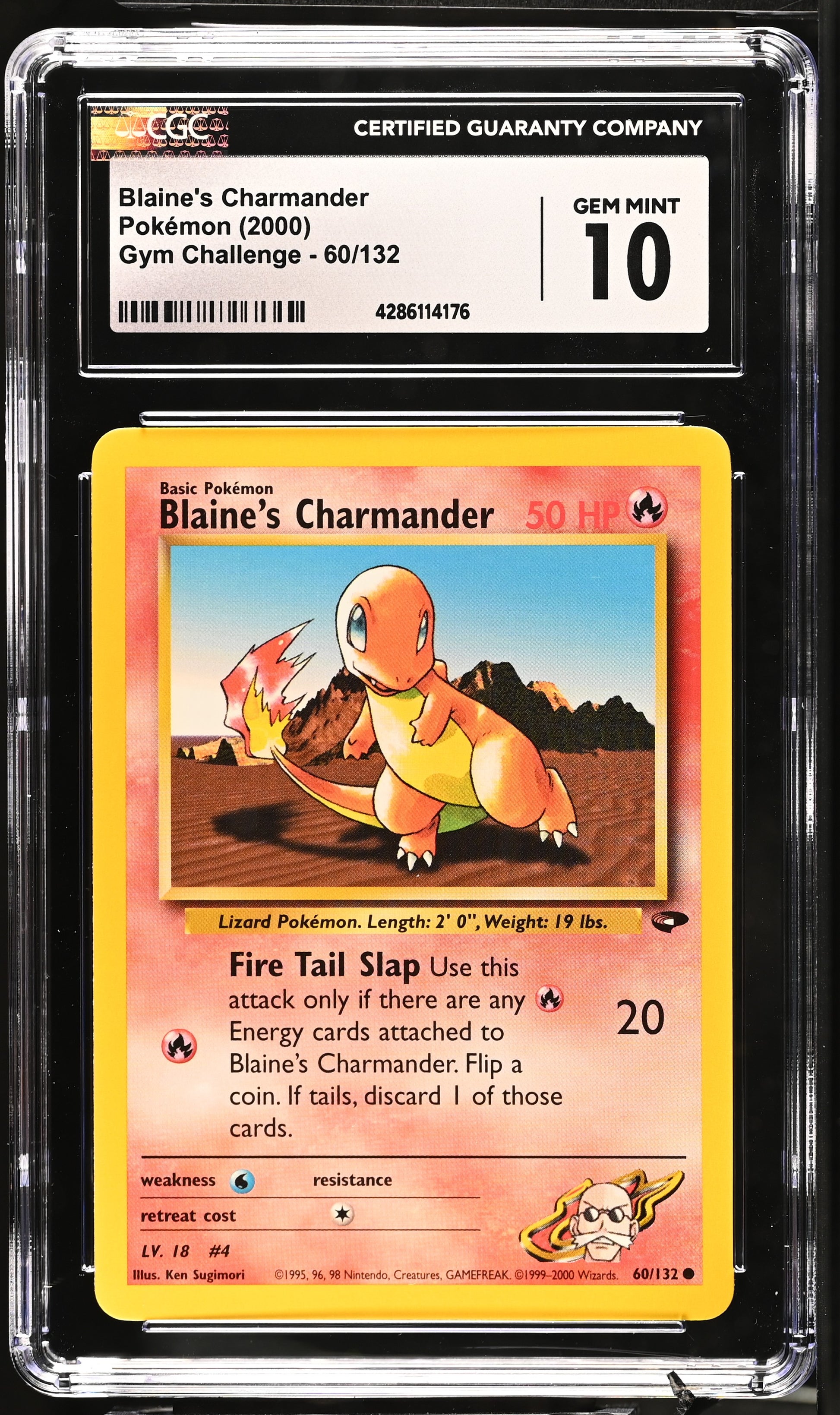 2000 Gym Challenge #60/132 Blaine's Charmander CGC GM10