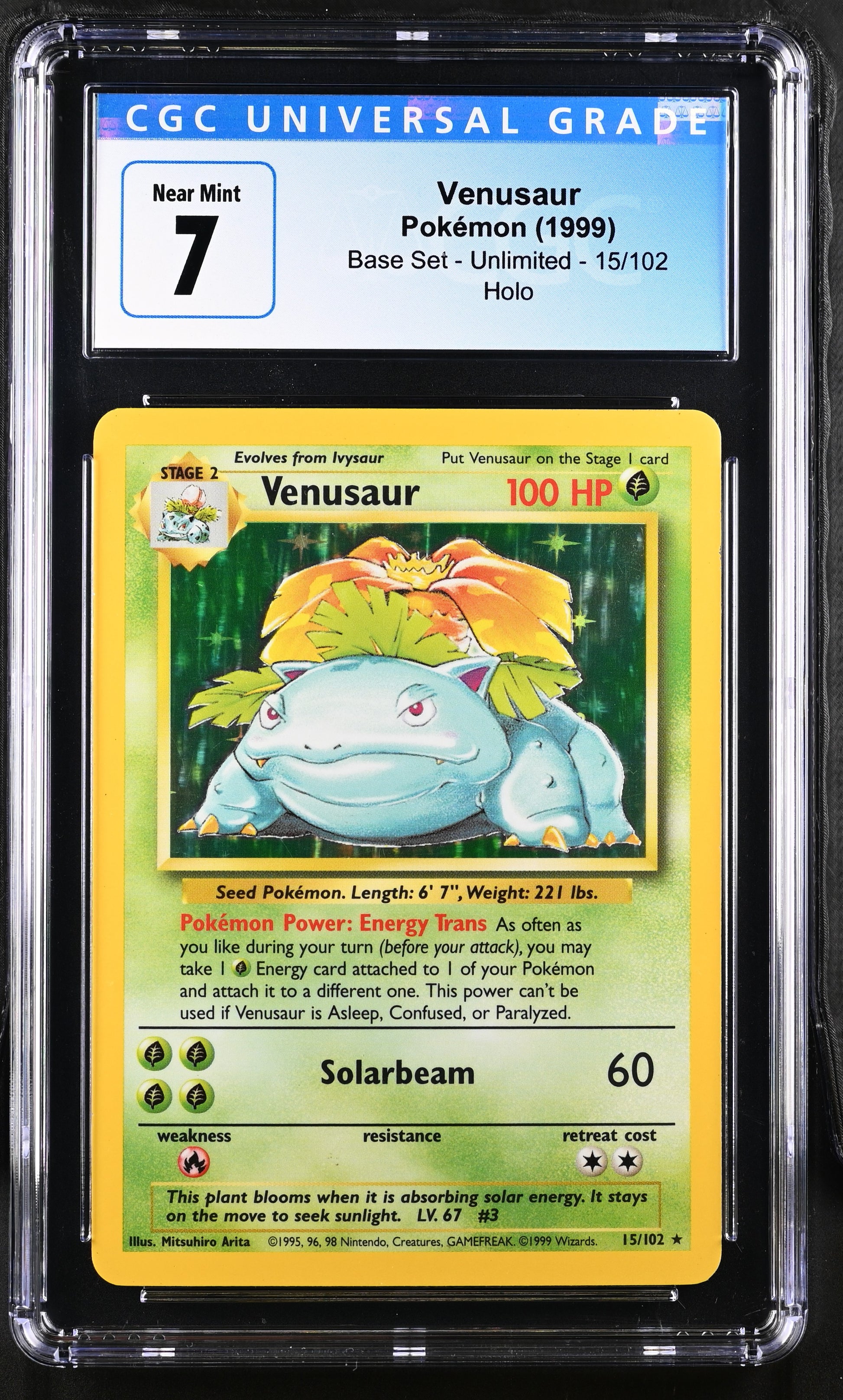 1999 Base Set #15/102 Venusaur CGC 7