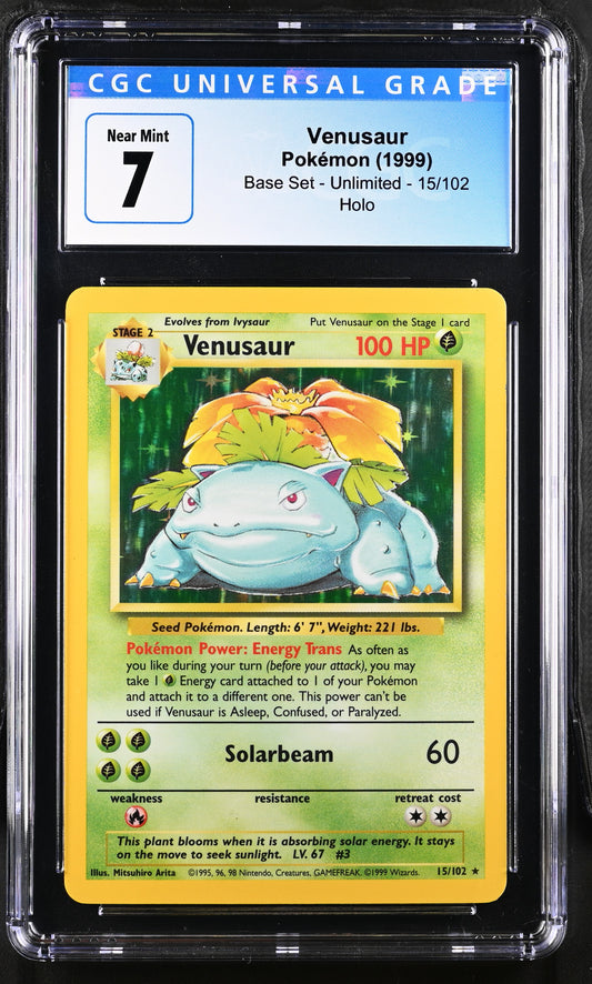 1999 Base Set #15/102 Venusaur CGC 7