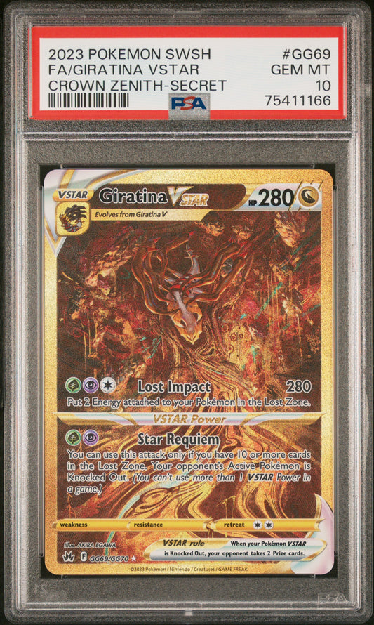 2023 Pokemon Sword And Shield Crown Zenith #GG69 Fa/Giratina Vstar PSA 10