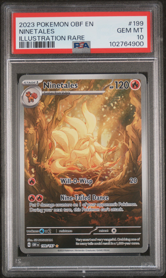2023 Pokemon Obf En-Obsidian Flames #199 Ninetales PSA 10