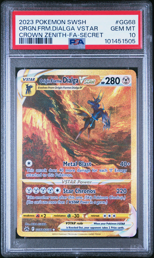 2023 Pokemon Sword And Shield Crown Zenith #GG68 Orgn.Frm.Dialga Vstar PSA 10