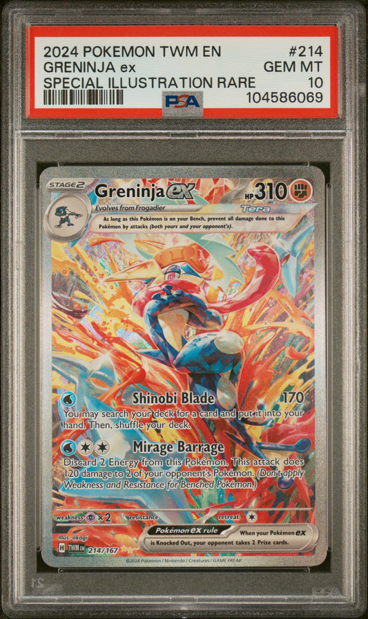 2024 Pokemon Twm En-Twilight Masquerade #214 Greninja Ex PSA 10