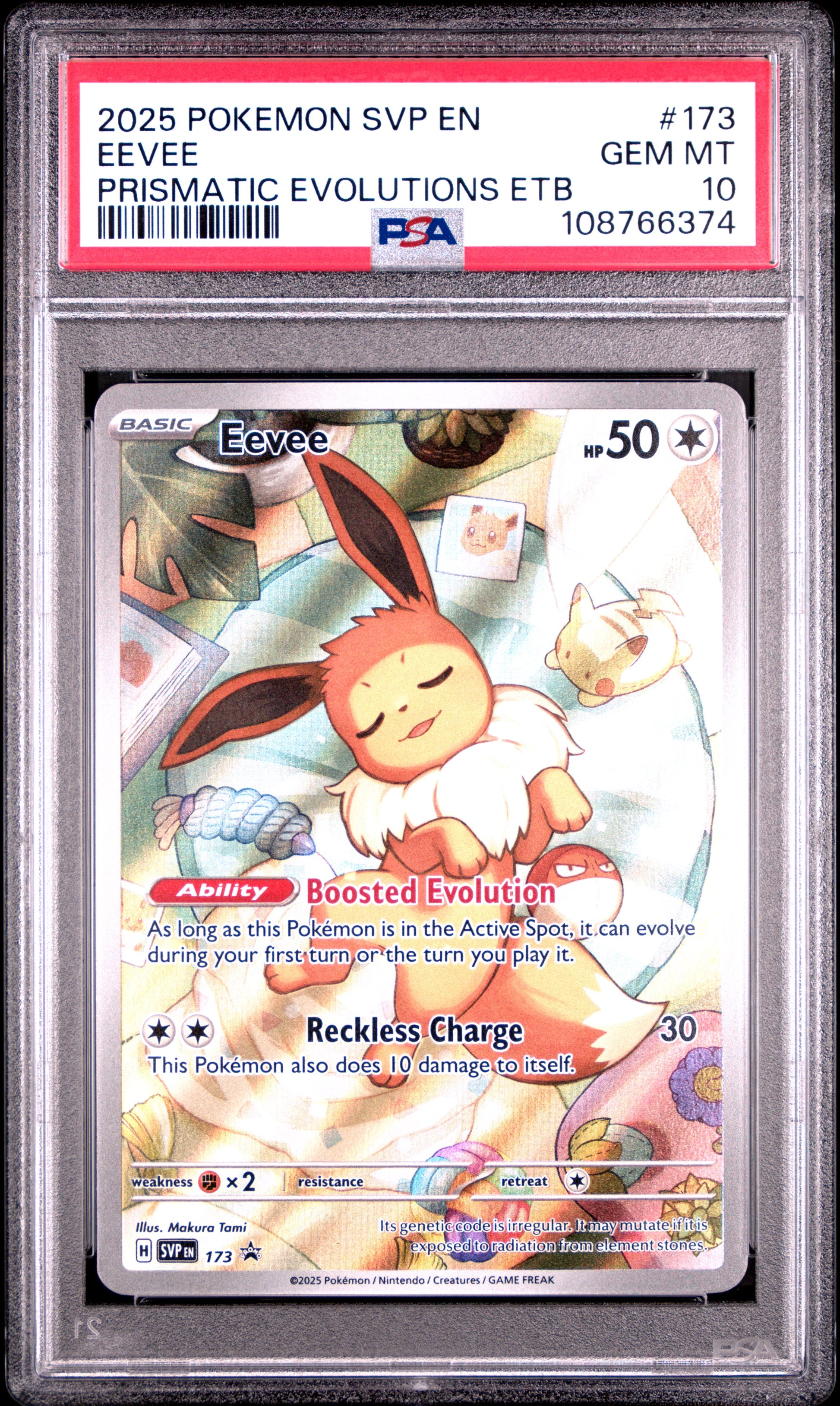 2025 Pokemon Svp En-Sv Black Star Promo #173 Eevee PSA 10