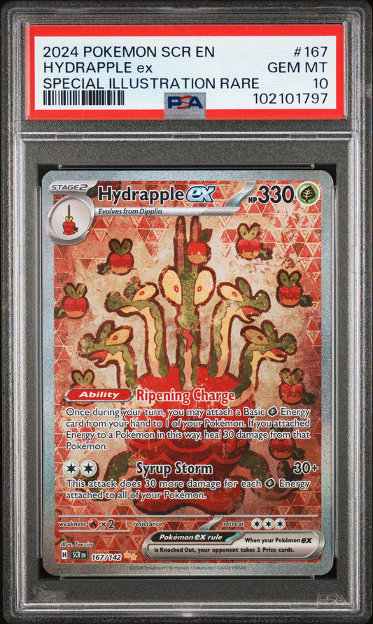 2024 Pokemon Scr En-Stellar Crown #167 Hydrapple Ex PSA 10