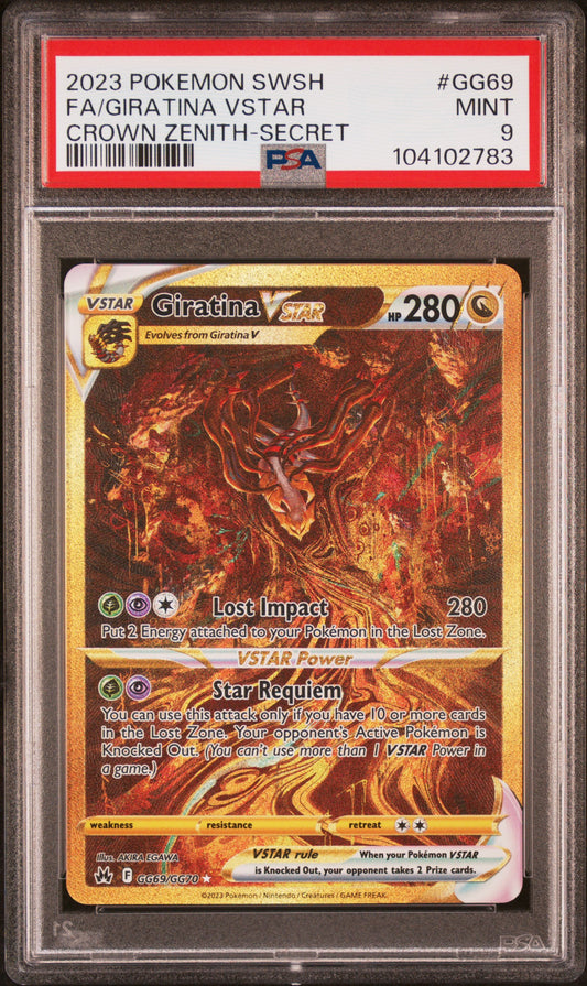 2023 Pokemon Sword And Shield Crown Zenith #GG69 Fa/Giratina Vstar PSA 9