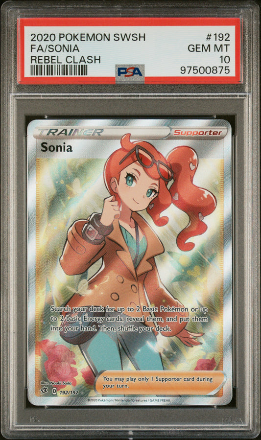 2020 Pokemon Sword & Shield Rebel Clash #192 Fa/Sonia PSA 10