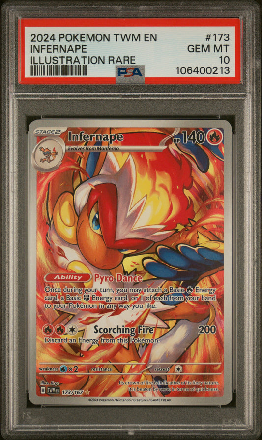 2024 Pokemon Twm En-Twilight Masquerade #173 Infernape PSA 10