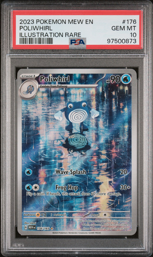 2023 Pokemon Mew En-151 #176 Poliwhirl PSA 10