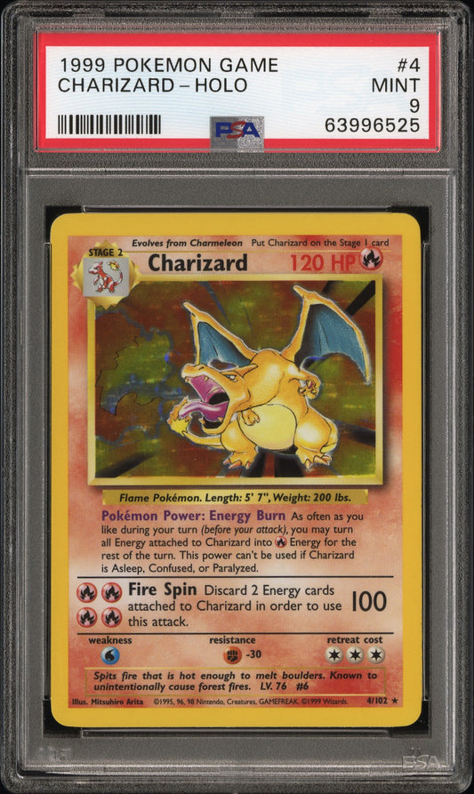 1999 Pokemon Game #4 Charizard-Holo PSA 9