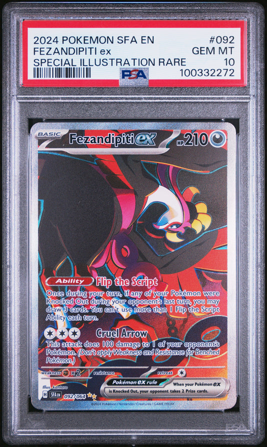 2024 Pokemon Sfa En-Shrouded Fable #092 Fezandipiti Ex PSA 10