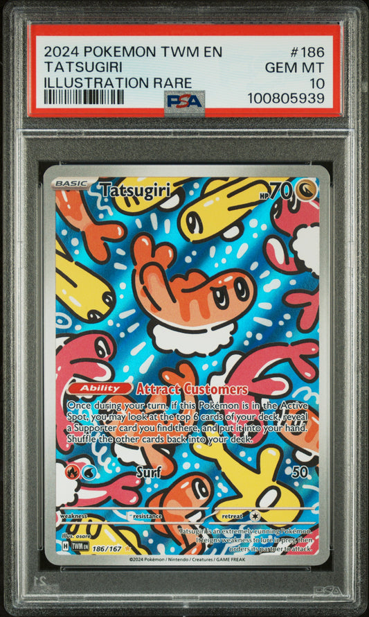 2024 Pokemon Twm En-Twilight Masquerade #186 Tatsugiri PSA 10